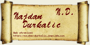 Najdan Durkalić vizit kartica